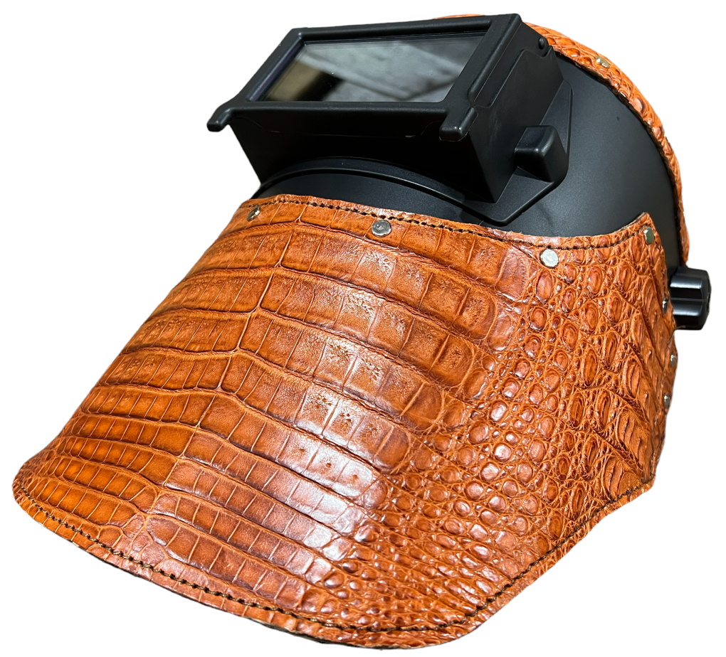 Outlaw Leather - Welding Hood - Cognac Caiman